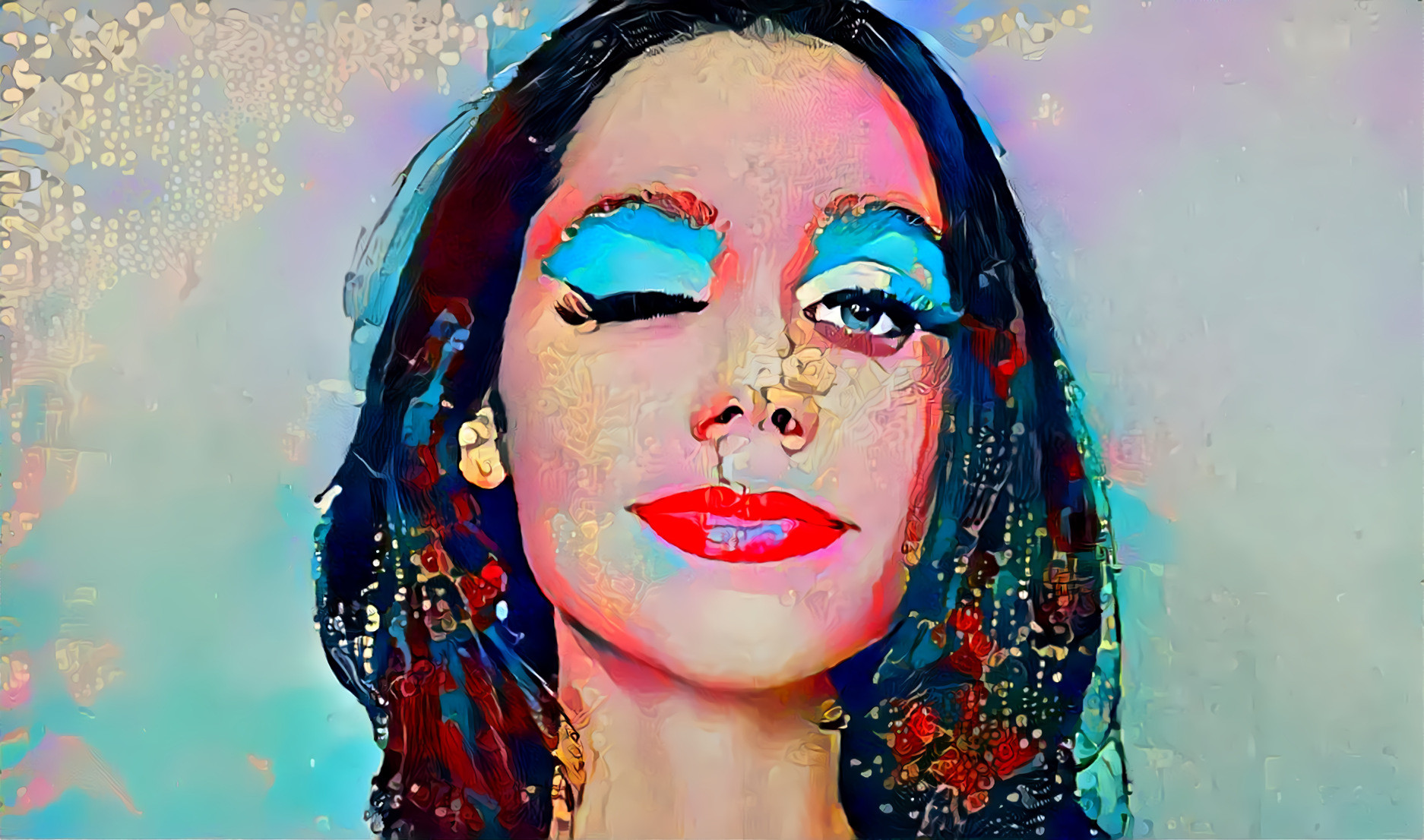 Deep Dream inspired by PJ Harvey make-up Subversion