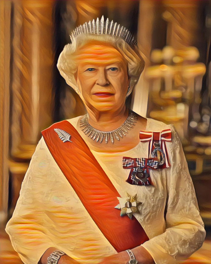 Queen Elizabeth, in Paint