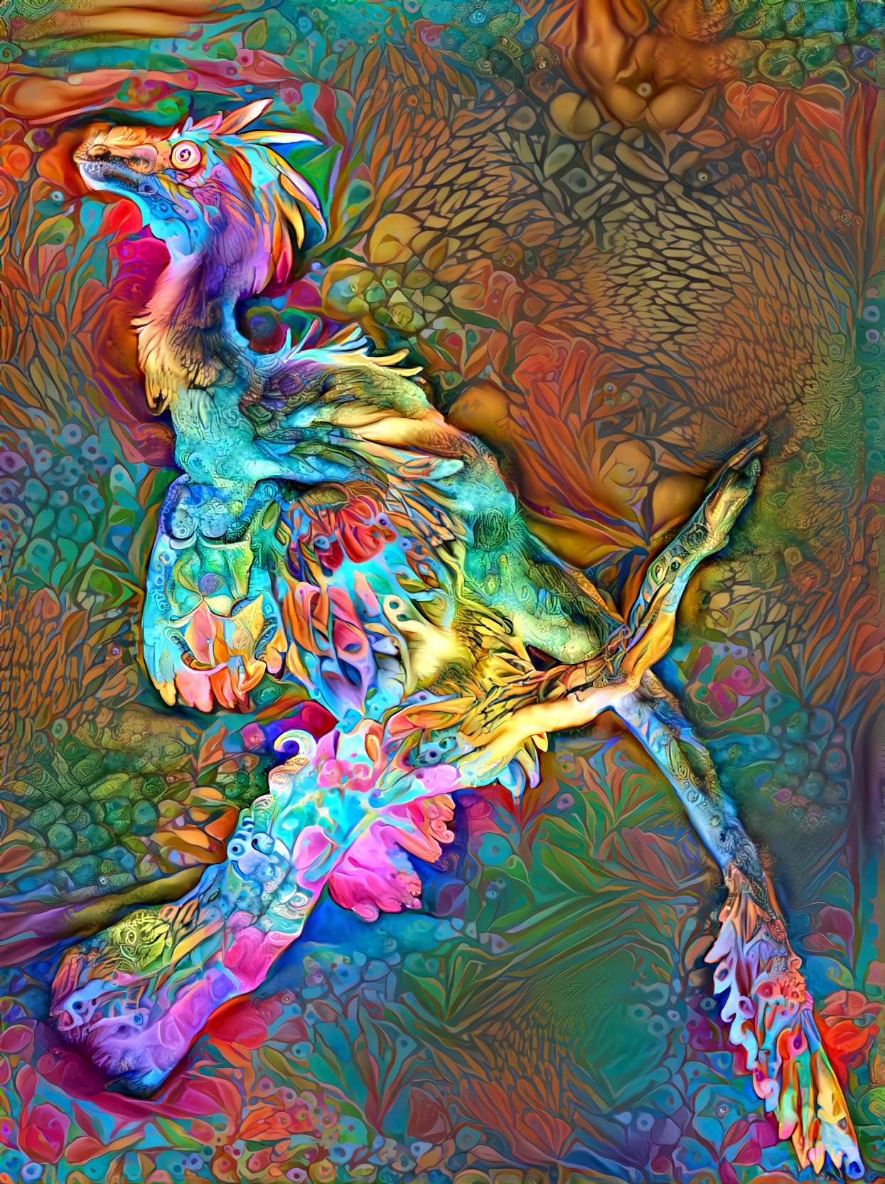 Microraptor Colored