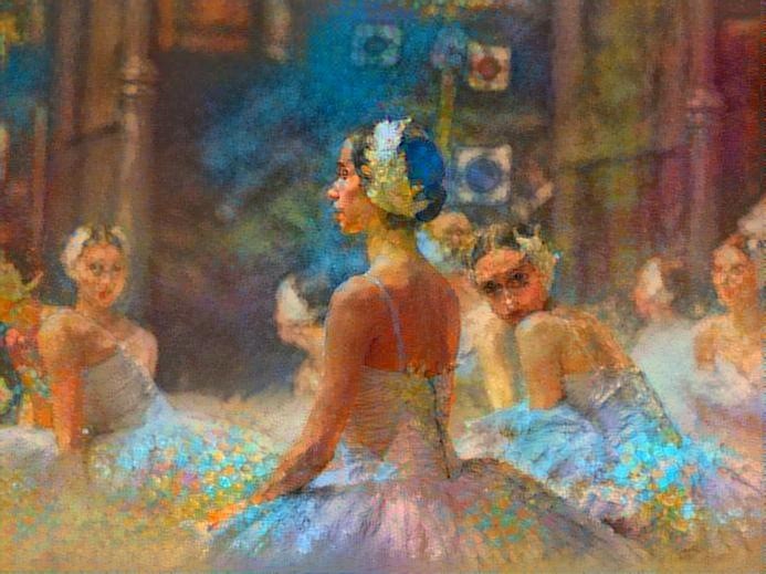 Ballerinas with Degas style