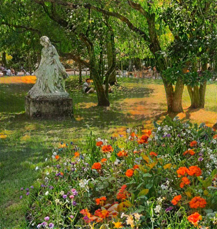 La Statue de George Sand, Jardin du Luxembourg
