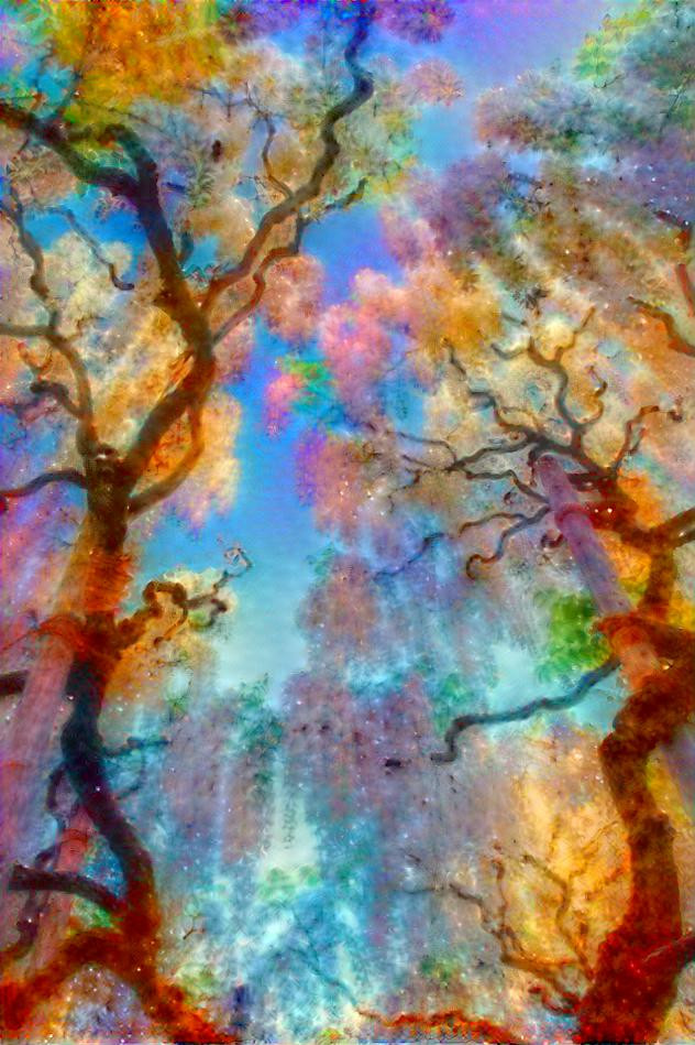 Watercolor Galaxy Trees
