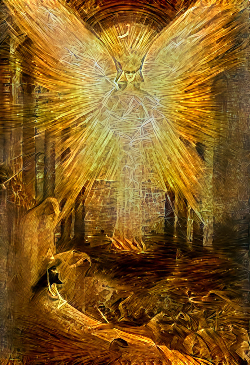 ''Messenger of Light'' _ source: ''Angel of Splendor or Allegory of Hell'' - artwork by Jean Delville _ (200425)