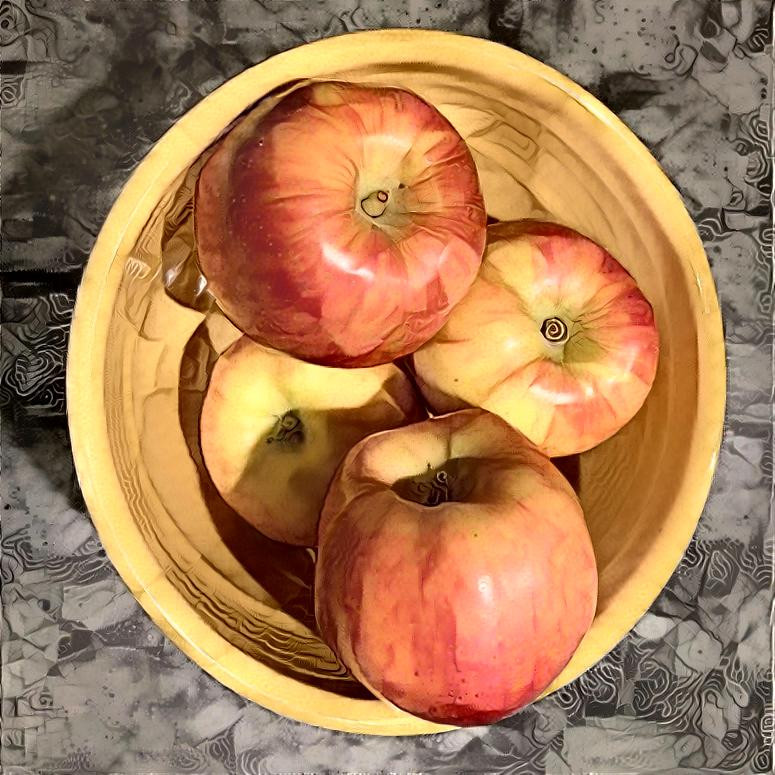 Apples in a Yellow Bowl