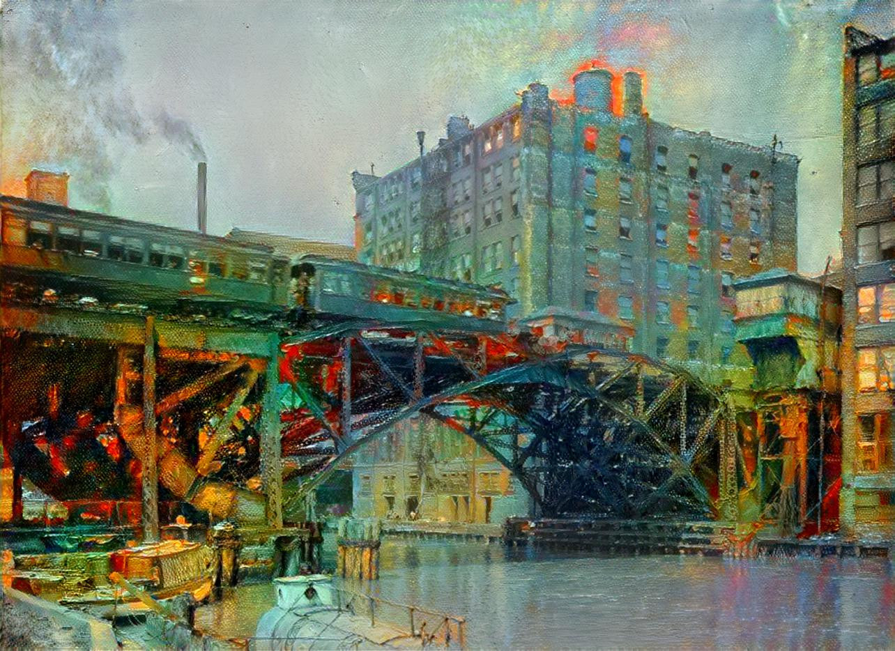 Jackknife Bridge, Chicago, Ill. 1907