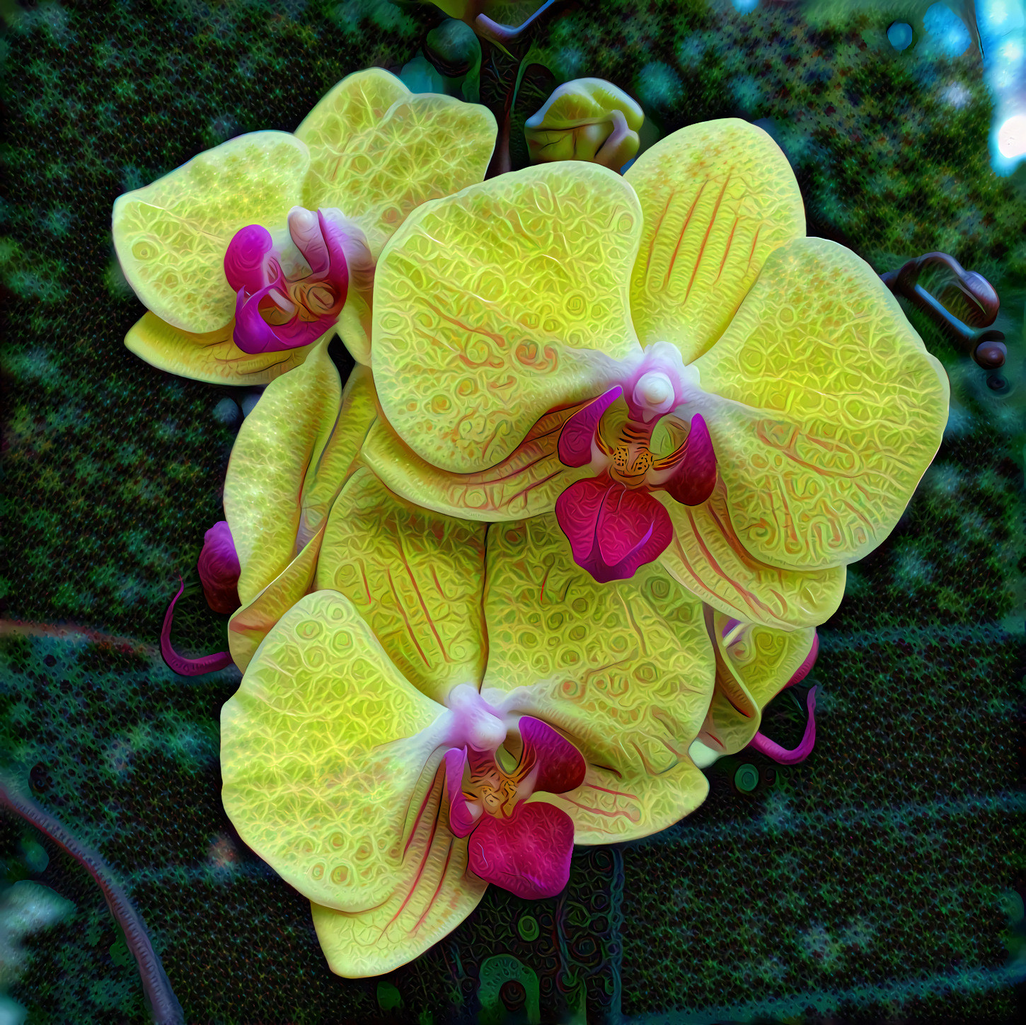 Orchid Yellow and bright pink