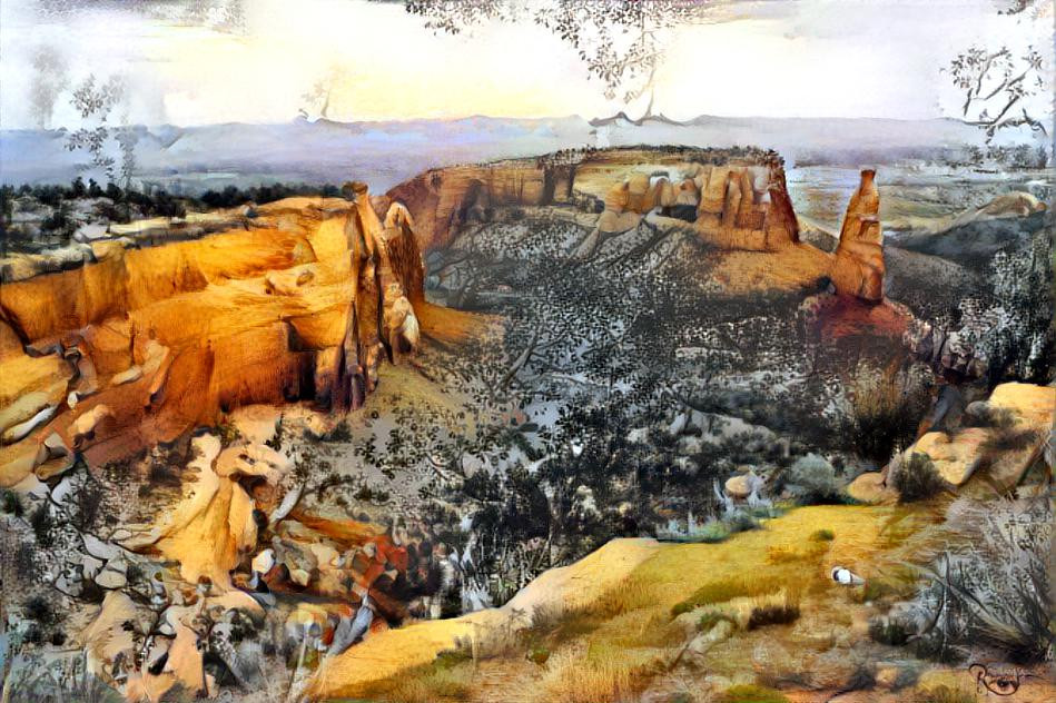 Colorado - photo by Rheascope, Bruegel style.