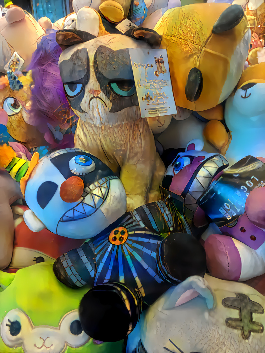 The claw - toys in the claw machine at Steak 'N Shake today