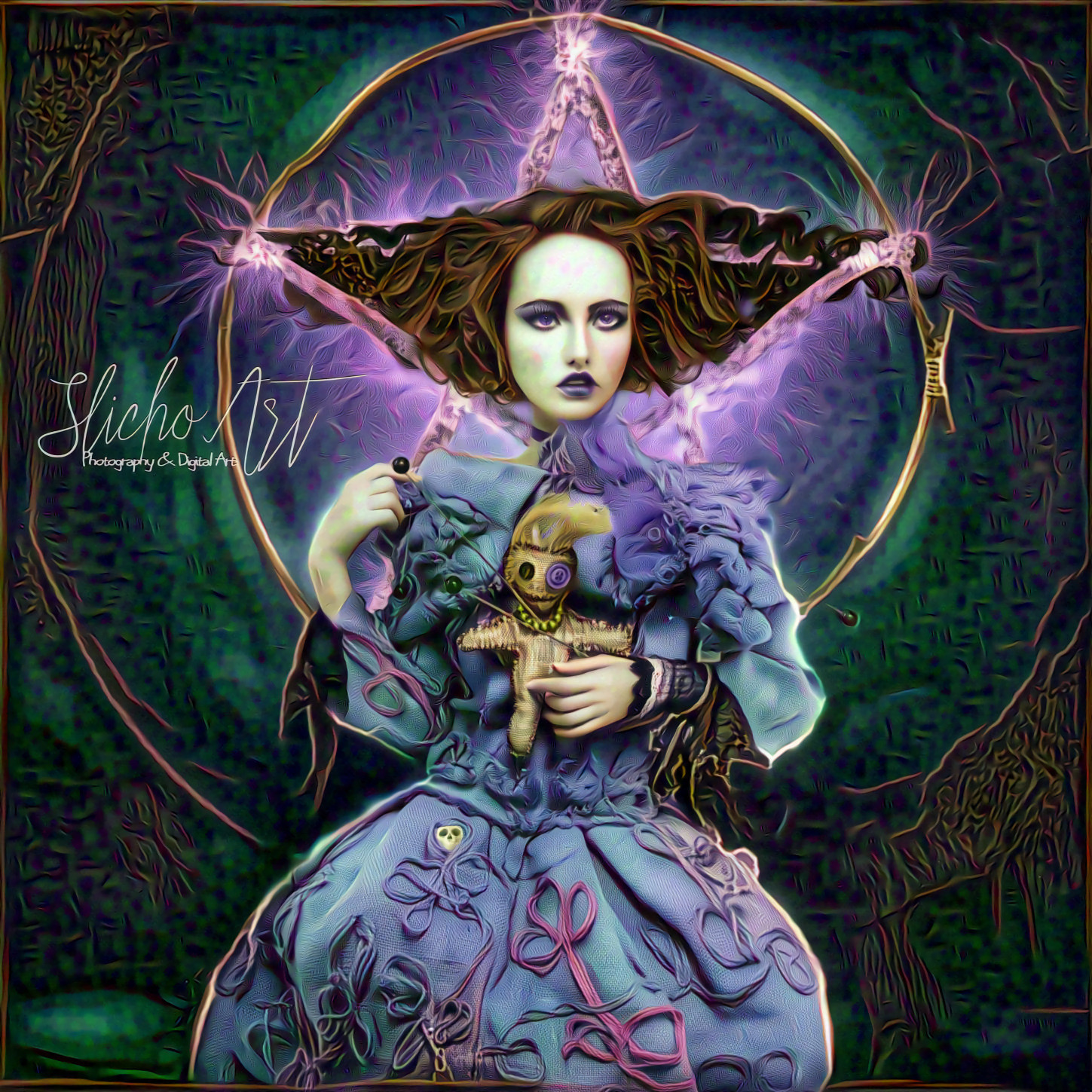 Wiccan, photomanipulation. Model photo by Flexdreams at Envato (comm. license)