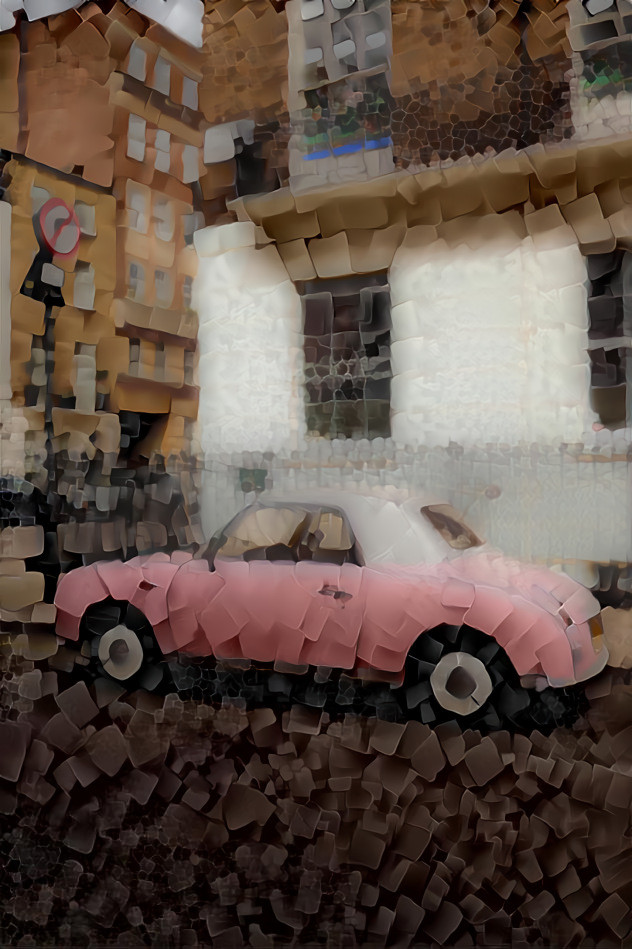 Pink Car on the street