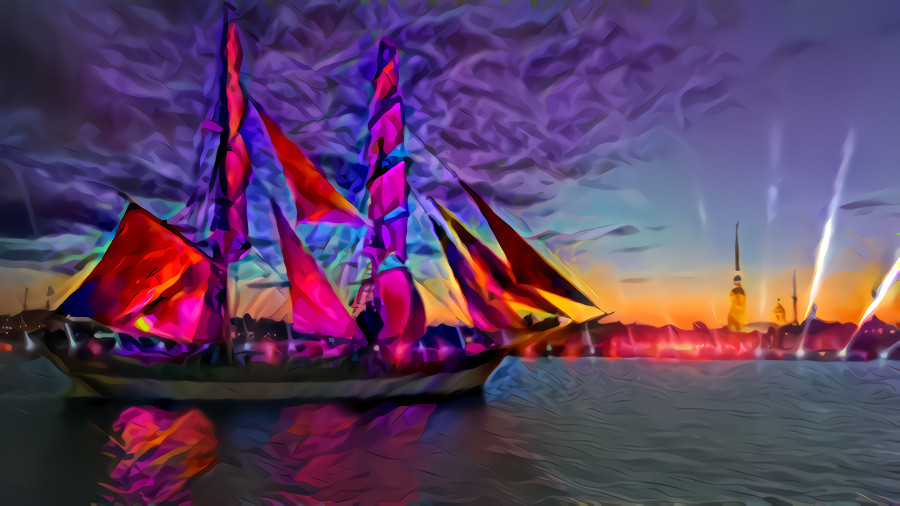 &quot;Scarlet Sails&quot; festival in St. Petersburg held for the school graduates in the last decade of June