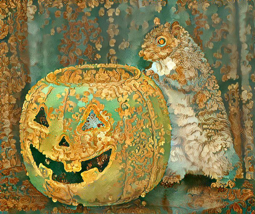 fancy squirrel pumpkin