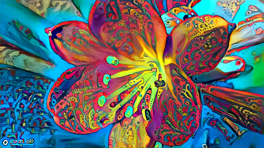 Coloured flower