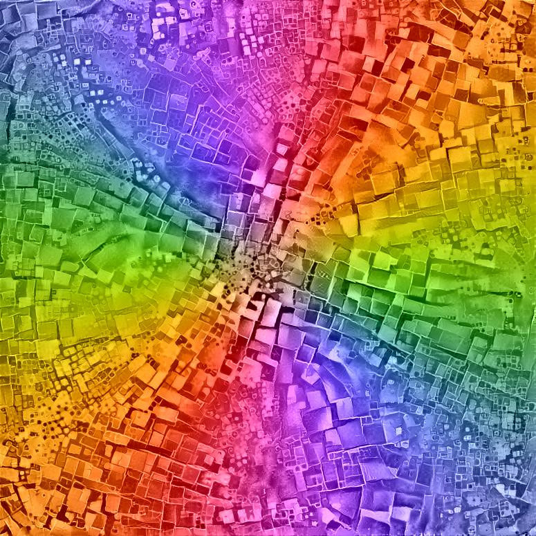 center gradient rainbow