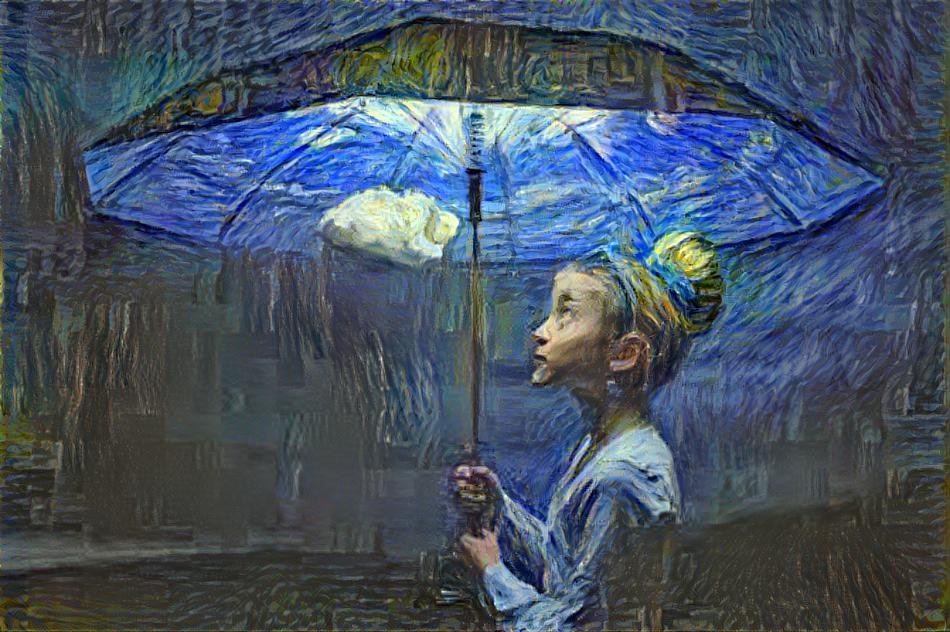 Girl in rain