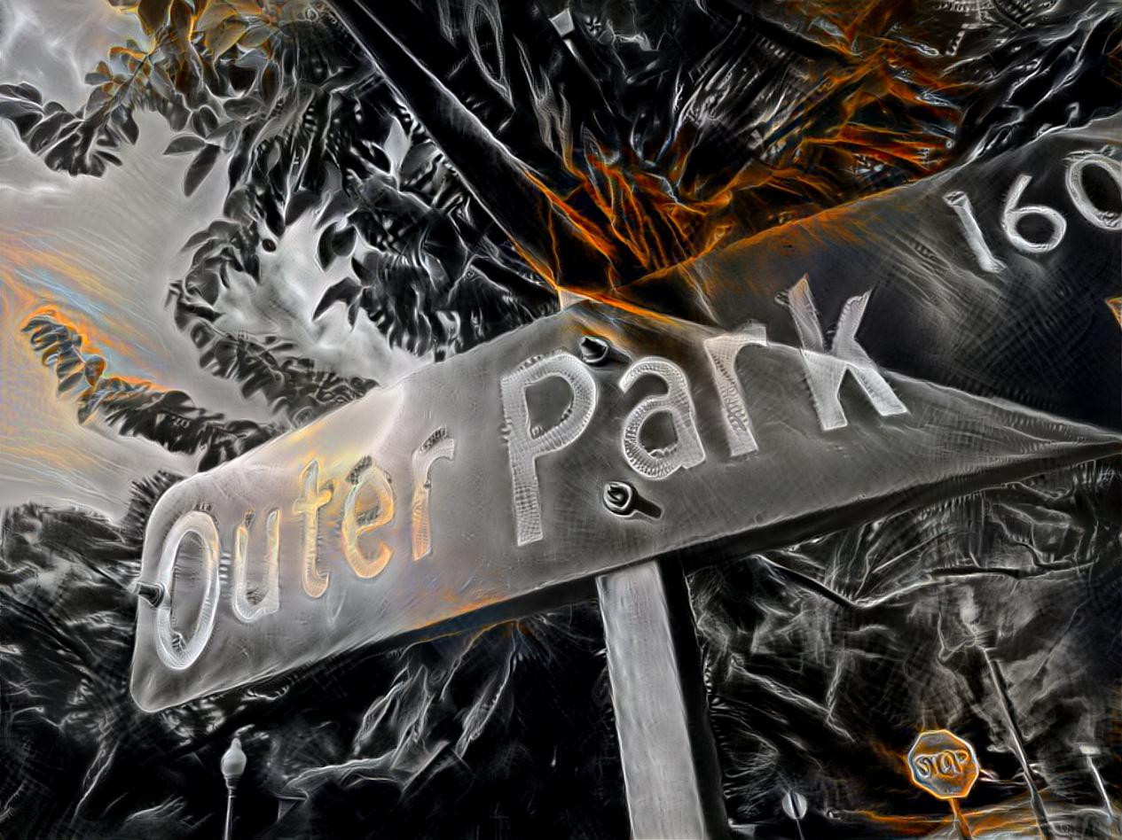 Outer Park - sign spooky