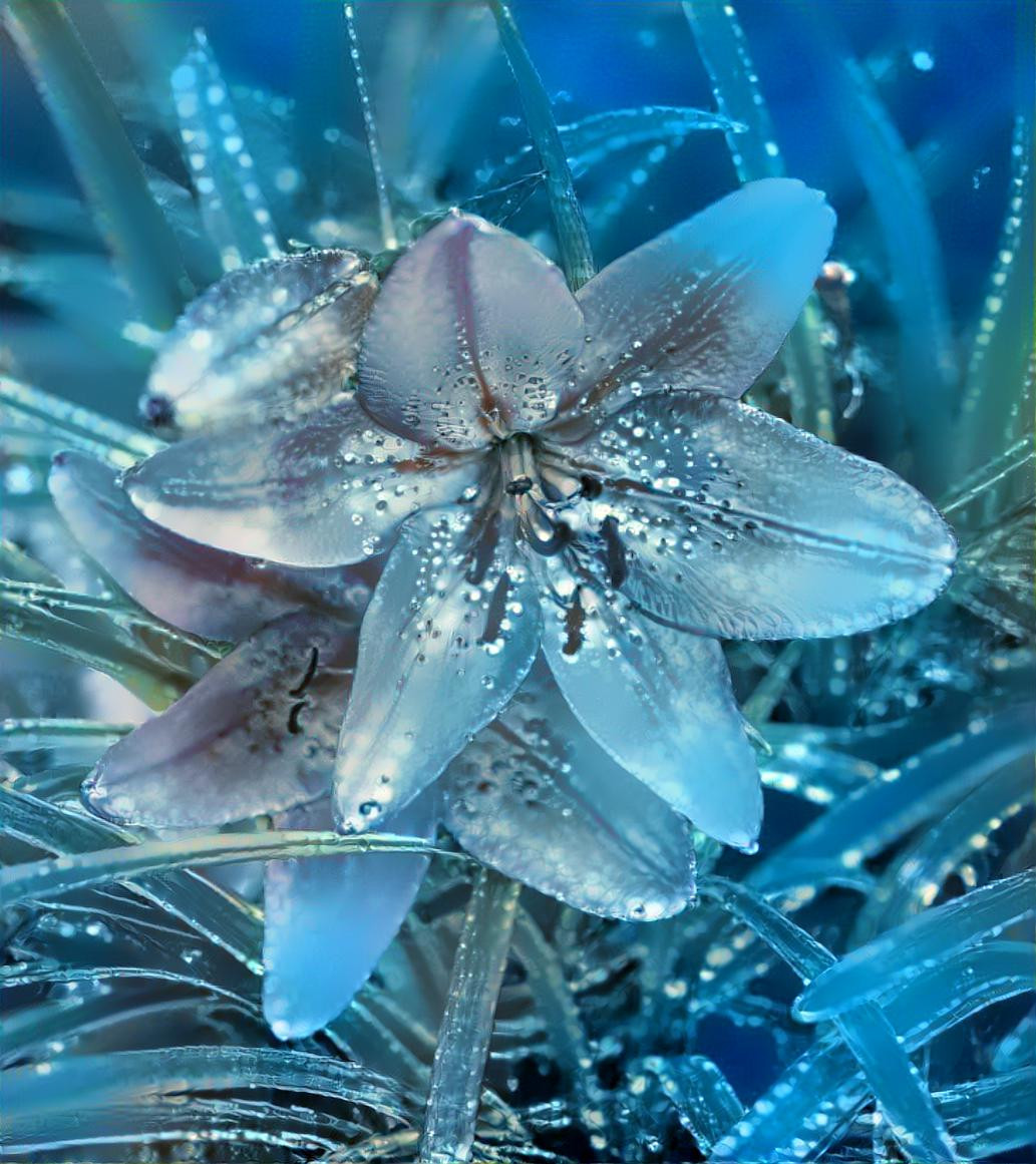 Blue Flower of Dew
