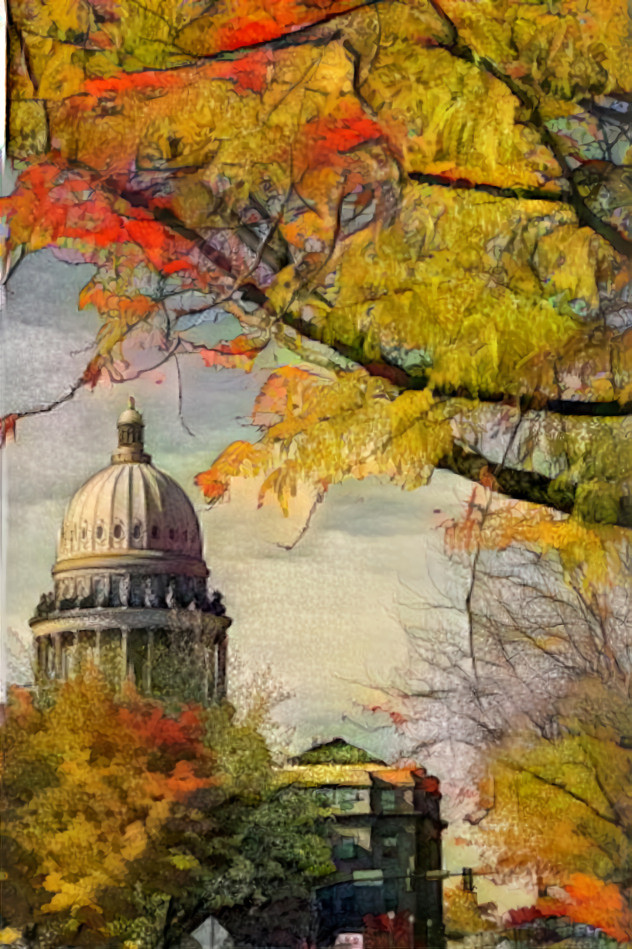 Boise State Capitol in the Fall