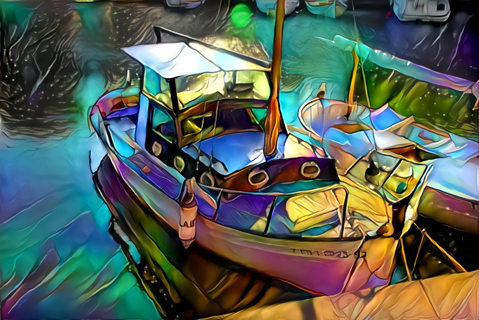 - - - - - 'Classic Motorsailer' - - - - - Digital art by Unreal - from own photo.