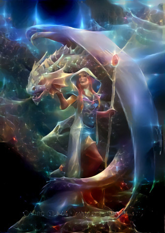 Her crystal dragon runs though her... the only one of its kind ...but to kill her is to kill him as well