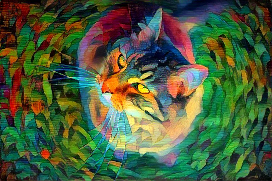 Tiger watercolour swirl
