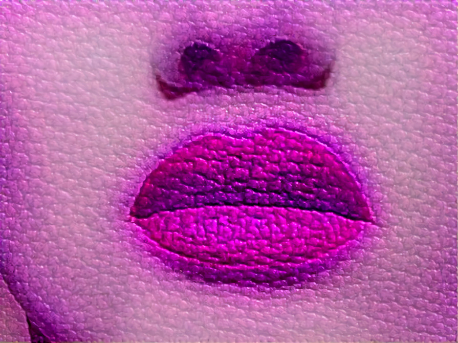 Lips On the Pink Surface
