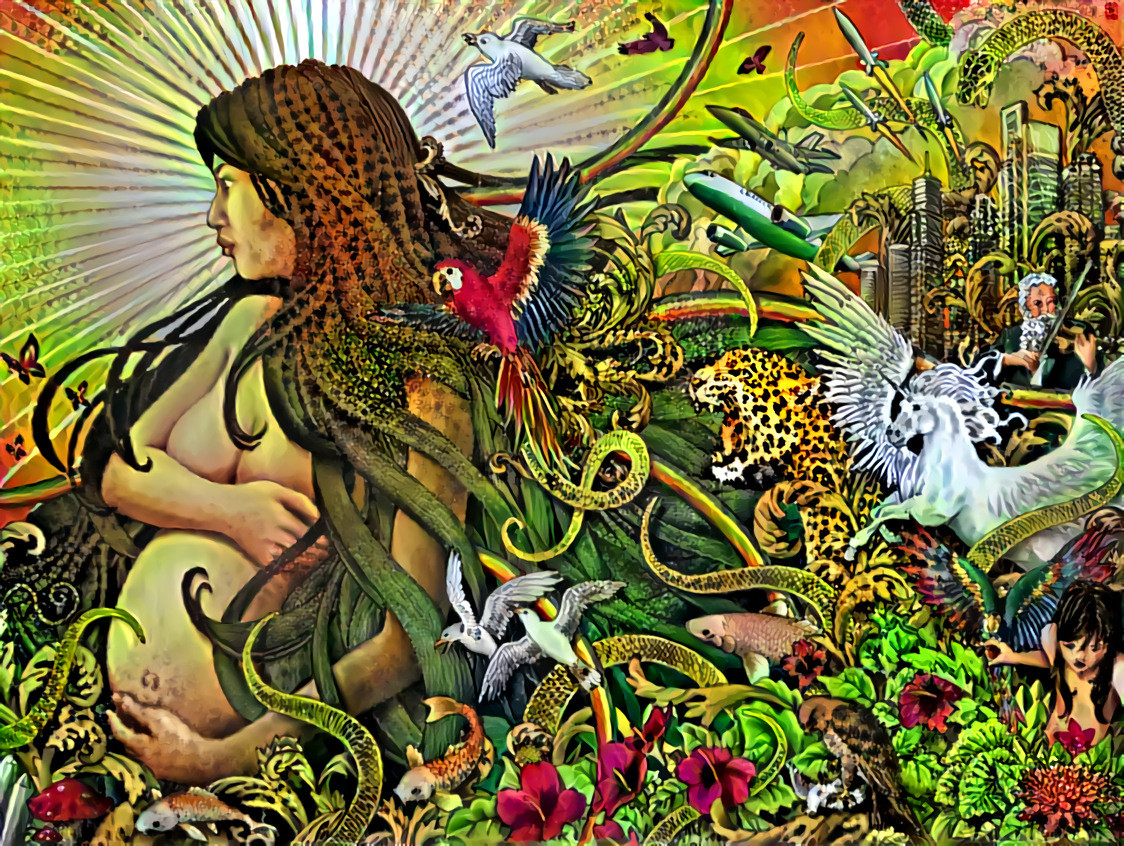 "Pregnant Mother Nature" _ source: "Pachamama (Mother Earth)" - artwork by Gabriel Alomar _ (200906)