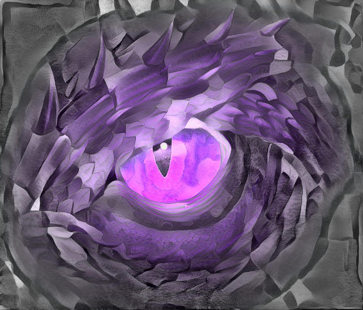 painted purple dragon eye
