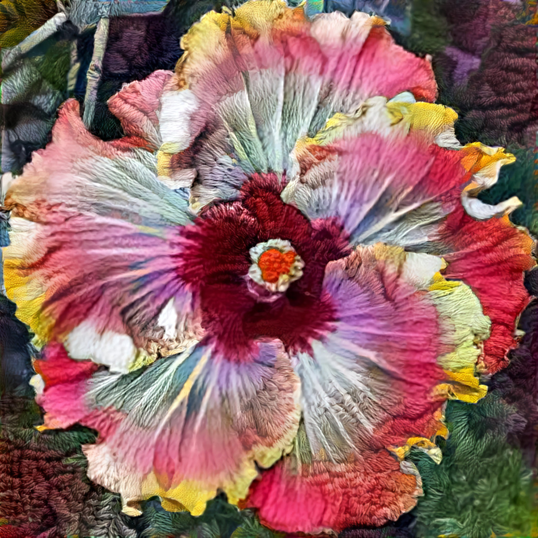 Embroidered Fiery Furnace Hibiscus [1.2MP]