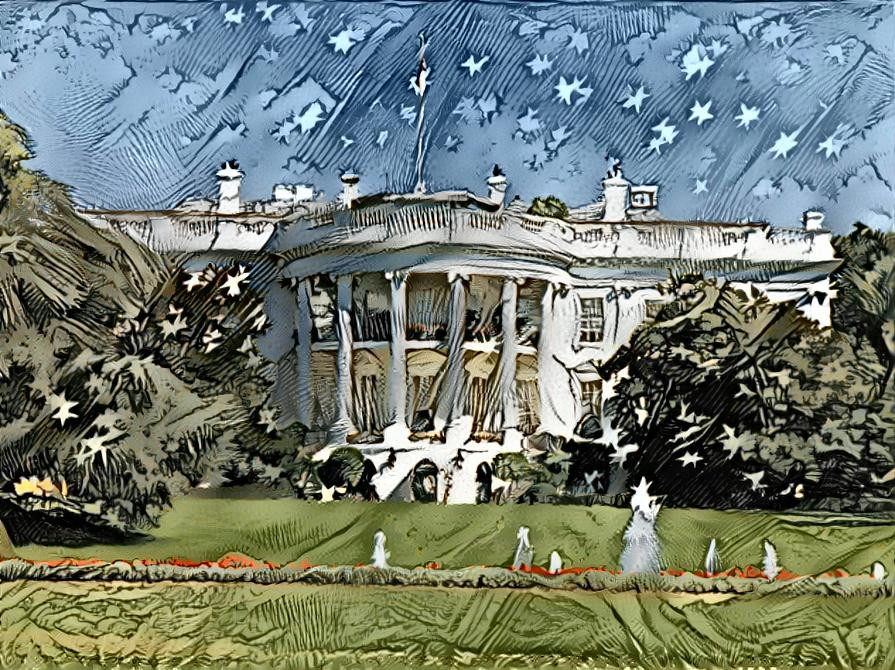 Star Spangled White House