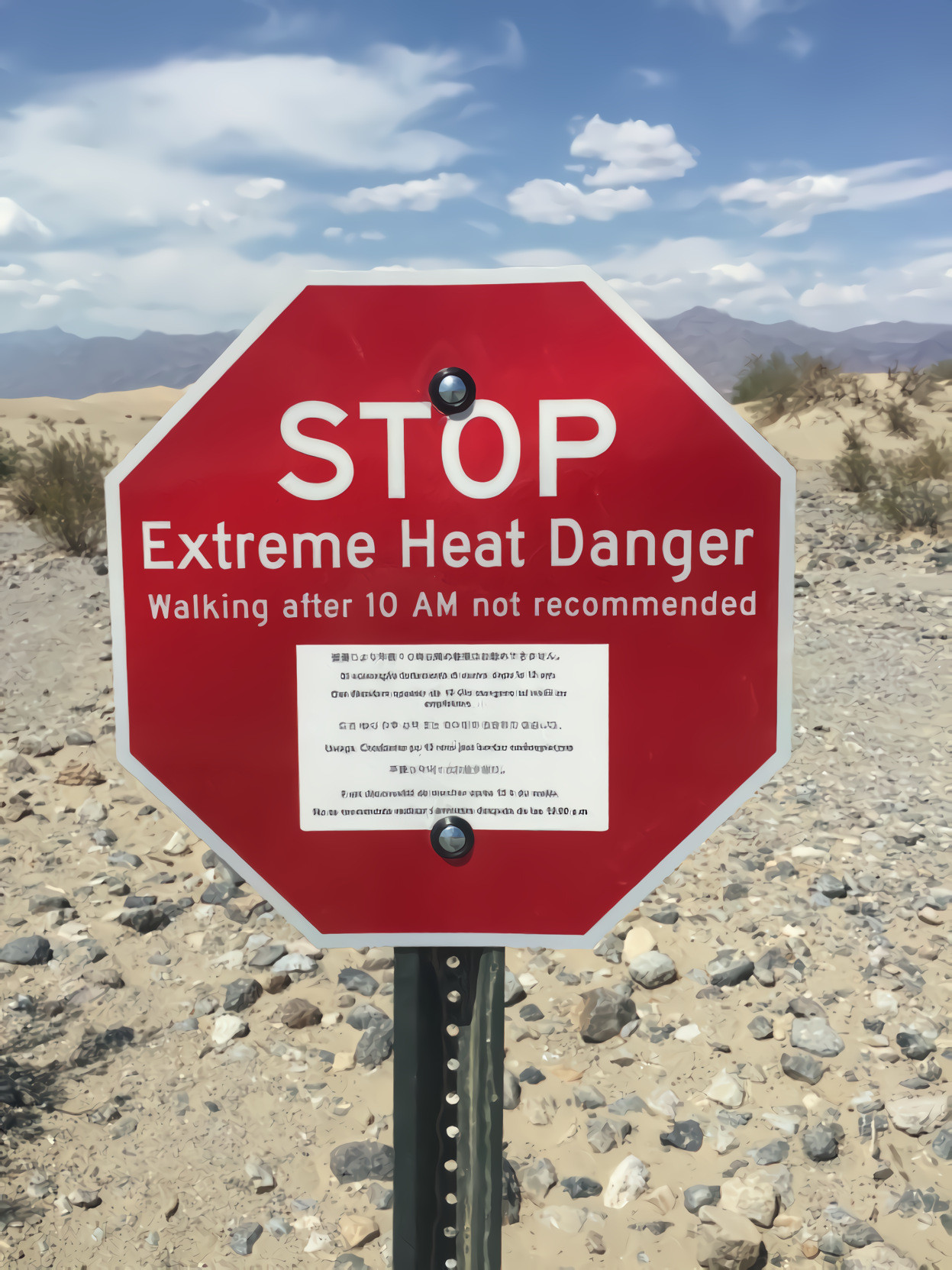 Death Valley Stop Sign (122 F that day)