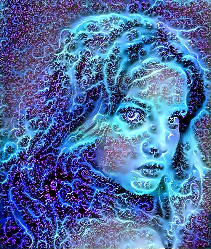 I stood. Staring at the ghostly blue figure. And then she turned and met my gaze. I was staring at the face of of the most beautiful ghost woman imaginable.