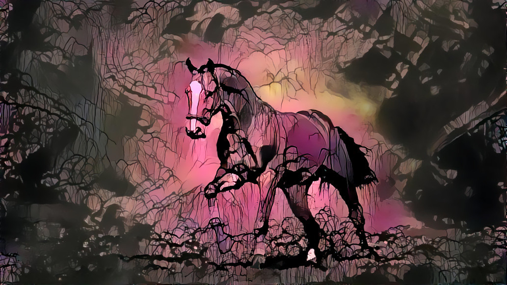 Horse-with-twigs