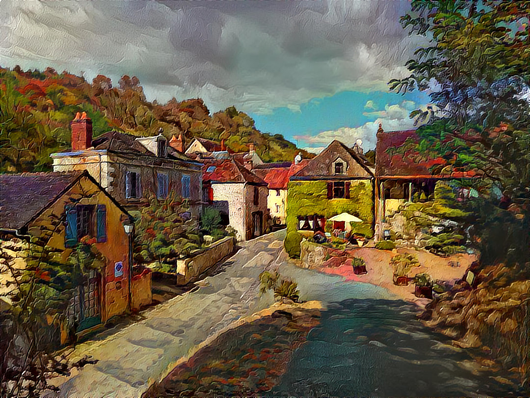 - - - - - 'Gargilesse in Indre région. View No.2 - Central France' - - - - - Digital art by Unreal - from own photo.