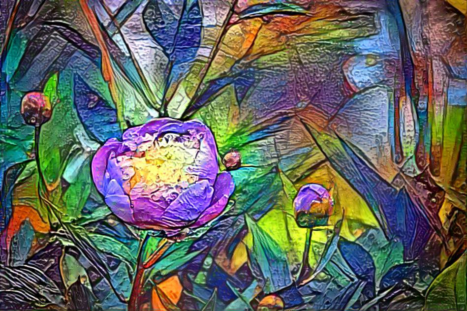 Stained Glass Peony