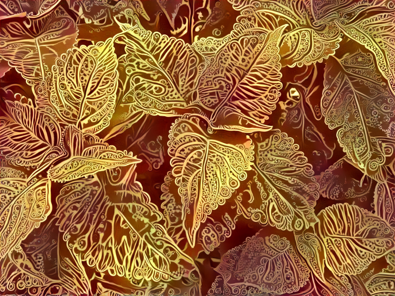 Golden Lace Leaves