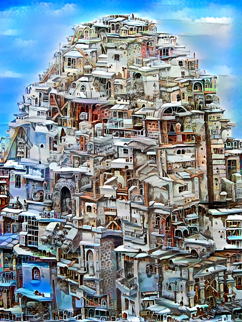 "Babela (Babel favela) in winter" _ source: artwork by Alexis Duque _ (200925)