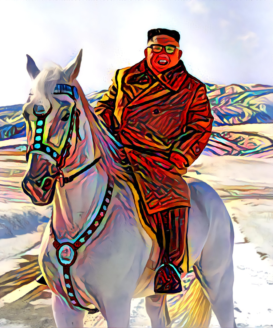 Dear Leader and the horse, 2019