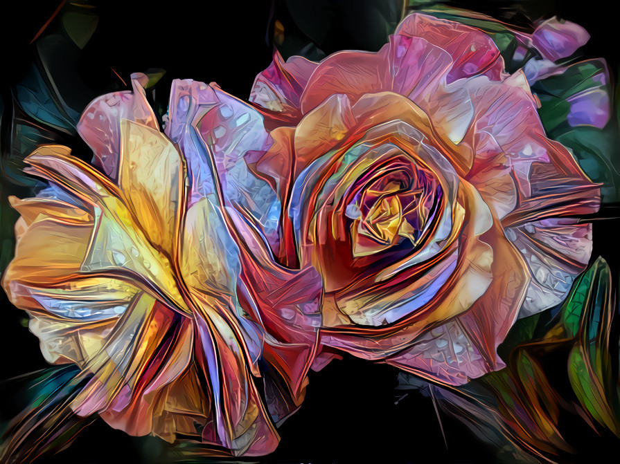 Stylized roses