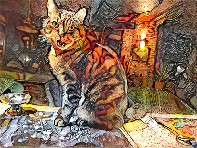 Kat op tafel