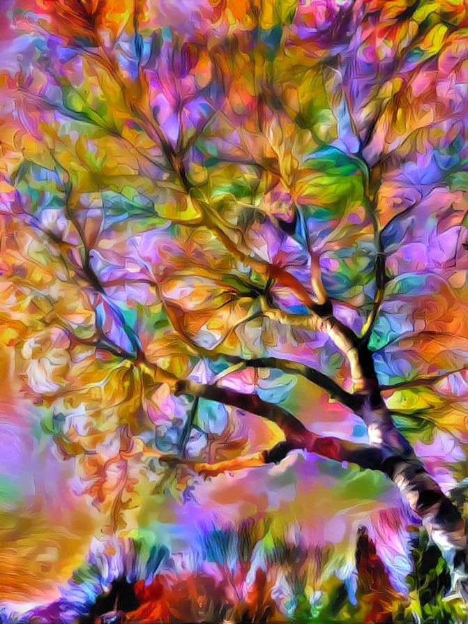 - - - - - 'Trippy Tree' - - - - - Digital art by Unreal - from own photo. 