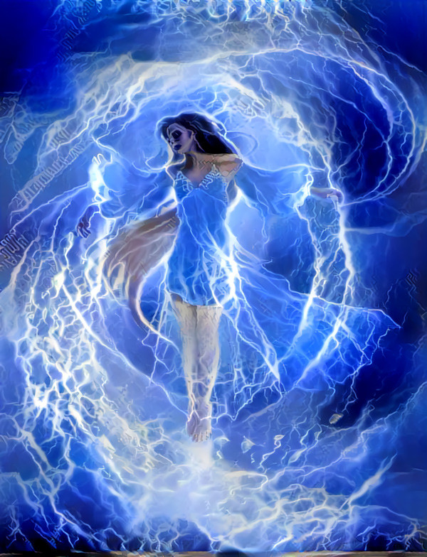 Lightning into wind, Caelastrian Elemental
