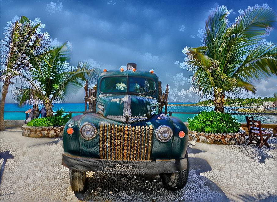 Happy Easter Truck in the Caribbean