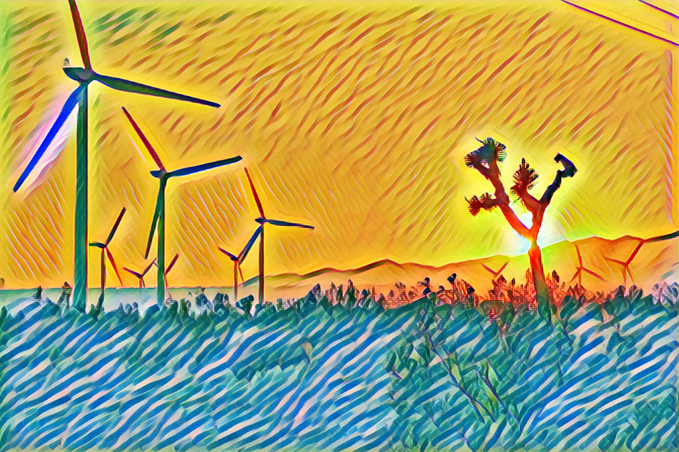 'Sunset On The Windfarm'