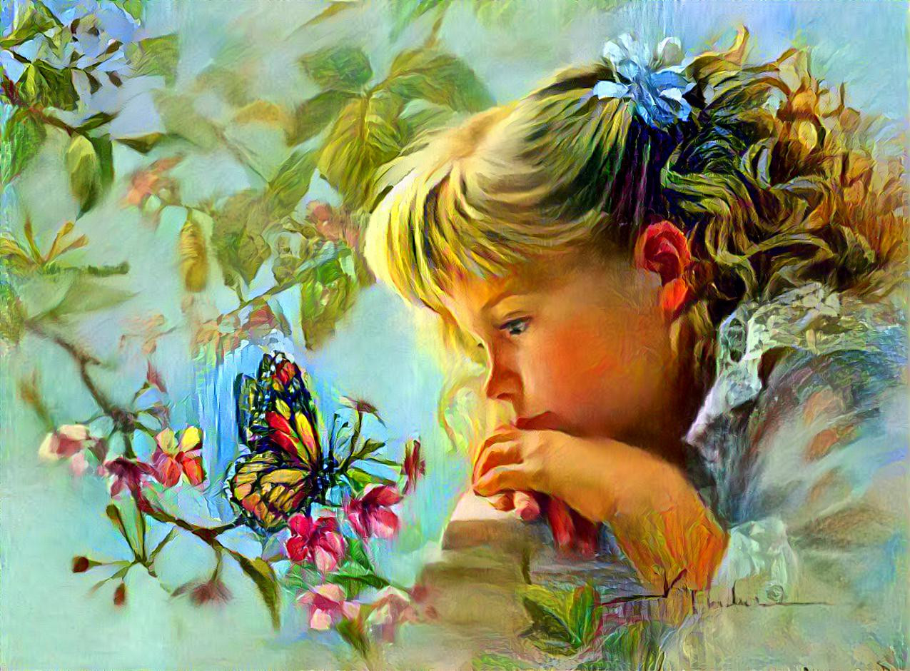 "The girl and the butterfly"