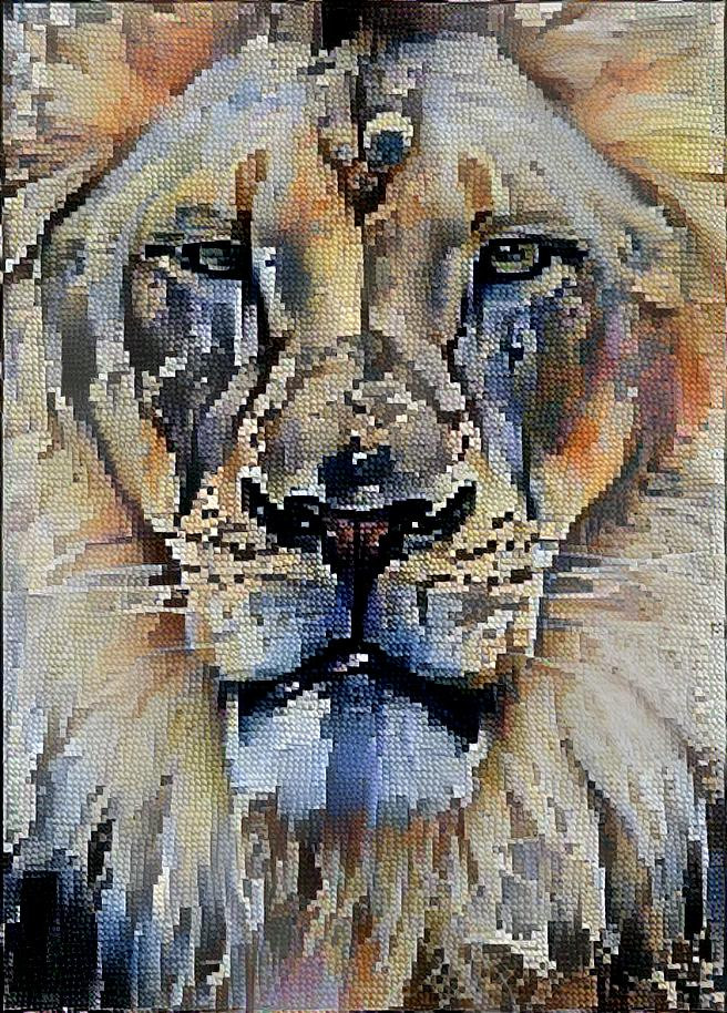  Embroidered lion