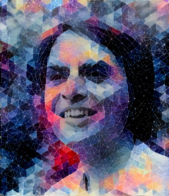 Carl Sagan - style image by Andy Gilmore