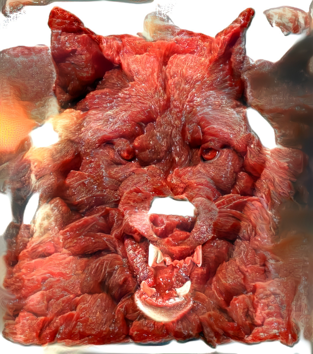 snarling wolf - meat