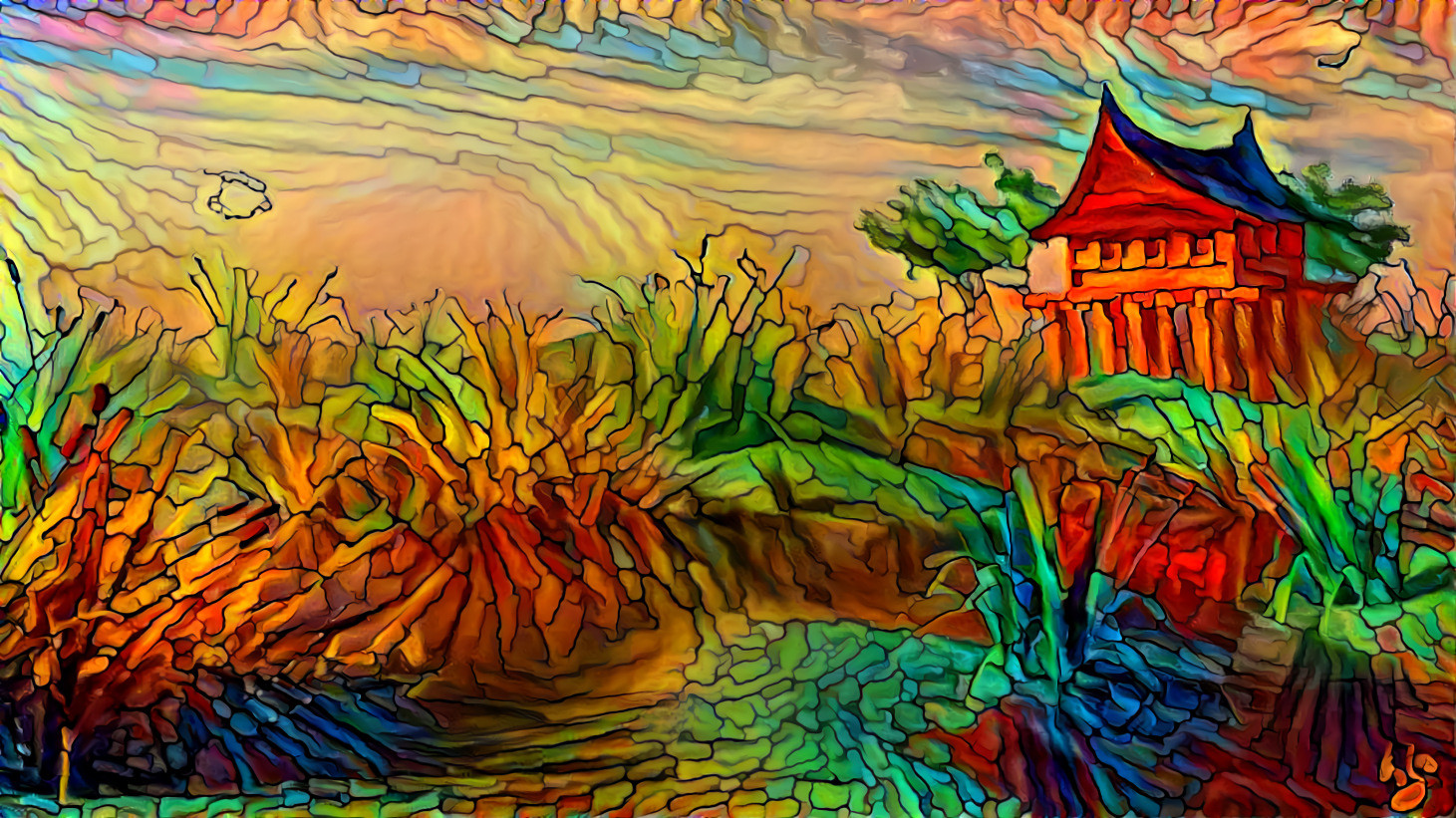 colorful pagoda