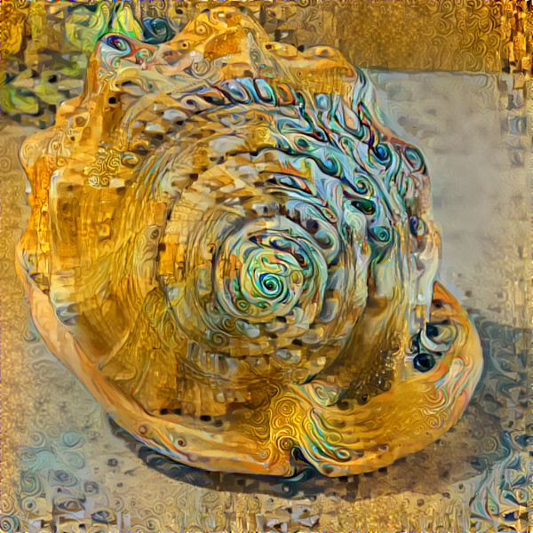 Golden conch shell